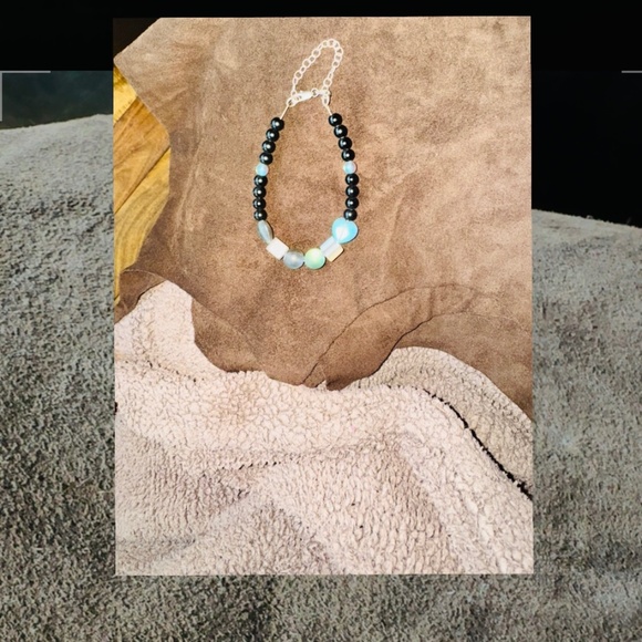 ANGEL AURA MATTE OBSIDIAN .925 hardware bracelet - Picture 1 of 5